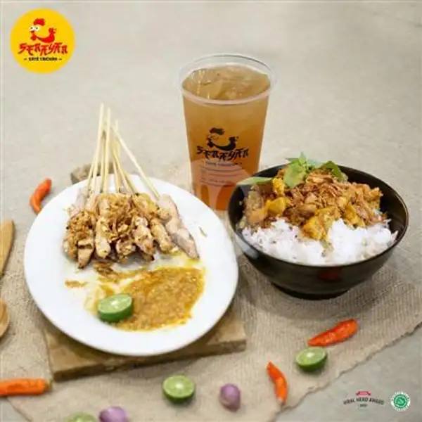 Paket Sate Taichan Daging + Nasi Ayam Rica + Es Teh | Sate Taichan Senayan, Kolonel Sugiyono