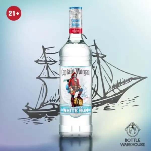 Captain Morgan White Rum 750 Ml + Free Coca Cola | Arga Bintang Anggur N Soju, Terusan Buah Batu