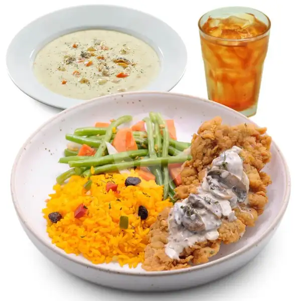 Fried Chicken in Mushroom Sauce | Fish & Co., Grand Indonesia