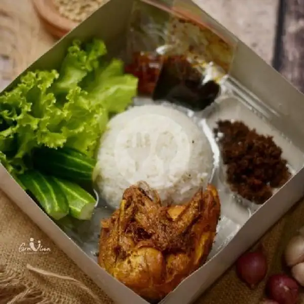 Nasi Kotak Ayam Goreng (Min.5 Porsi) | Bureng Bumbu Ireng