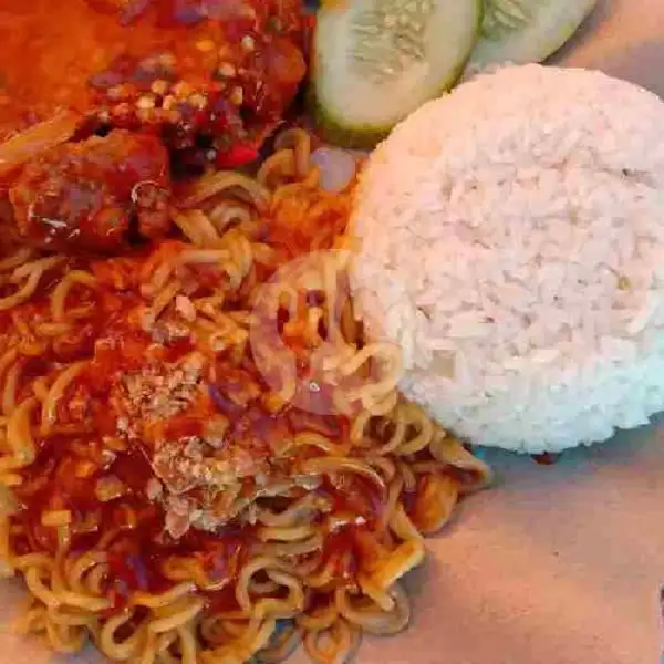 Nasi + Indomie Goreng Geprek | Kedai Anya, Anggrek Neli Murni