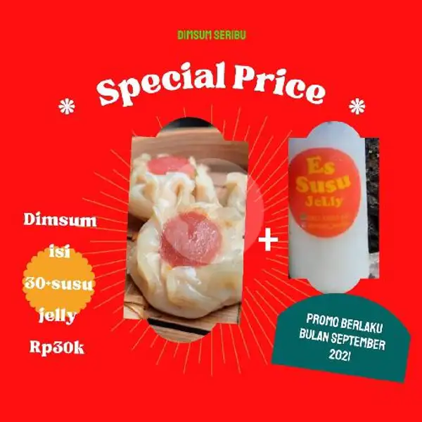 Dimsum Seribu Mix Frozen isi 30pcs | Dimsum Seribu,Roti Kukus,Es Susu Jelly Dan Susu Hangat