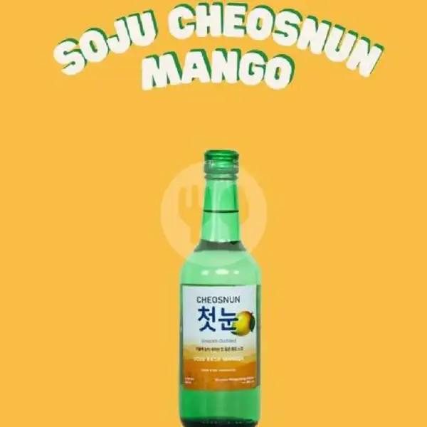 Soju Cheosnun Mangga + Free Teh Pucuk Harum N Kacang Kulit Garuda | Arga Bintang Anggur N Soju, Terusan Buah Batu
