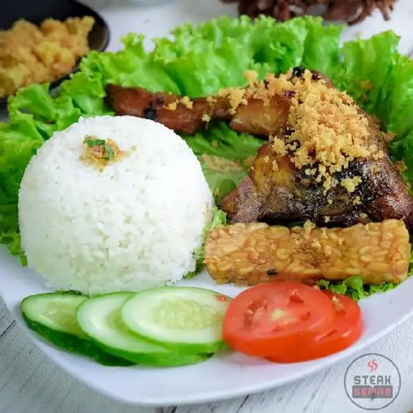 Ayam Bakar + Nasi | Steak Semar, Melong