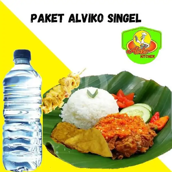 Paket Alviko Singel | Fried Chicken Geprek Alviko