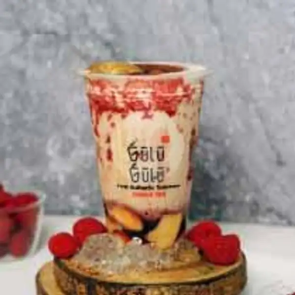 Fruity Milk Tea Raspberry | Gulu-Gulu - Boba Drink & Cheese Tea, Palembang Trade Center