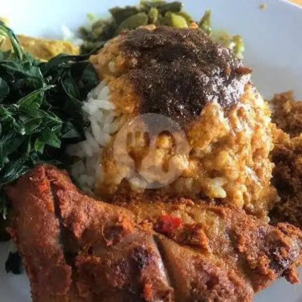 Nasi Ayam +Es Teh | RM Duta Minang, Tanjung Karang Pusat