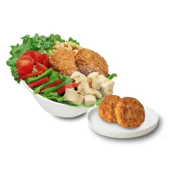 Vegan Caesar Salad + Tempeh Patty | SaladStop!, Grand Indonesia (Salad Stop Healthy)