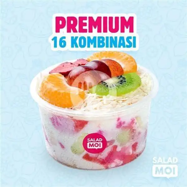 PREMIUM M (16 Kombinasi, 300ml) Salad Buah | Salad MOI (#1 Healthy Salad Buah), Blimbing