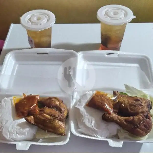 Paket Berdua Nasi Ayam Goreng Plus Es Teh Manis | Kedai Lizdaff
