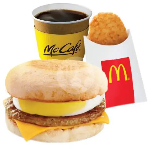 Paket Hemat Sausage McMuffin with Egg | McDonald's, Manyar Kertoarjo Surabaya