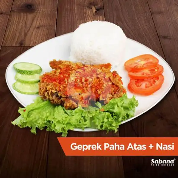 Paket Geprek Paha Atas + Nasi | Sabana Fried Chicken, Jl. Raya Ratna