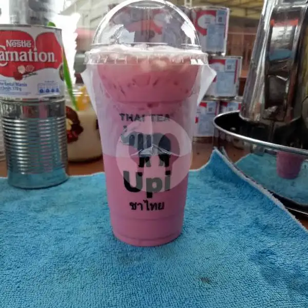 Upi Red Velvet Milk | Upi Thai Tea, Utan Kayu