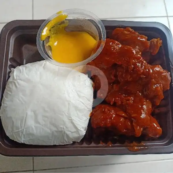 Paket Fire Chicken + Es Teh | Popcorn Chicken Alya & Cireng Isi & Cireng Crispy, Kebonagung