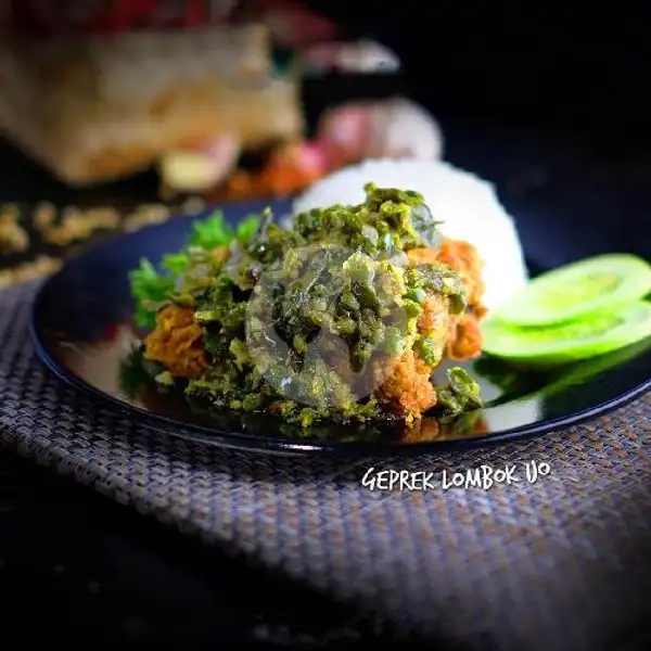 Ayam Geprek Sambal Ijo + Nasi | K' Uzie Fried Chihken