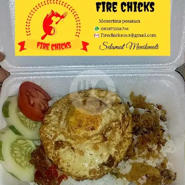 Nasi Telor Ceplok (Request Tulis Di Note Ya Kakak Jangan Ke Driver) | Pecel Lele & Ayam Geprek Fire Chicks, Rawamangun