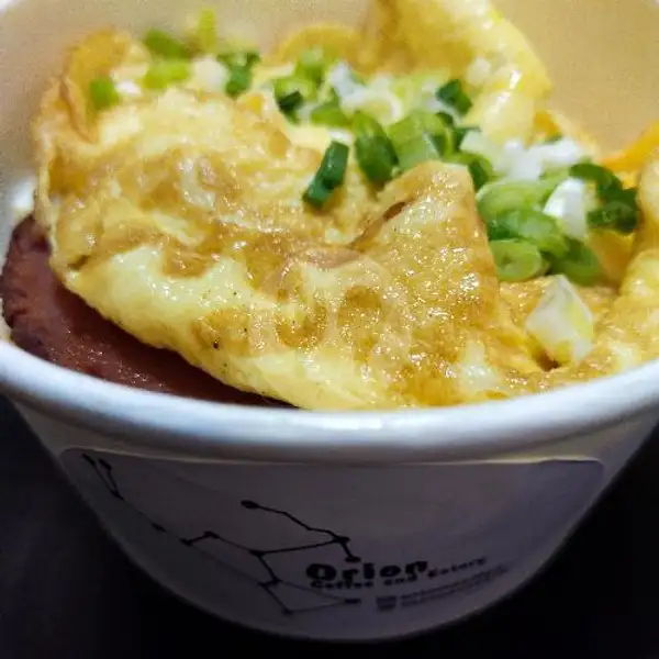 Rice Bowl Egg With Beef Burger And Cheese Sauce | Lucky Kitchen, Meruyung