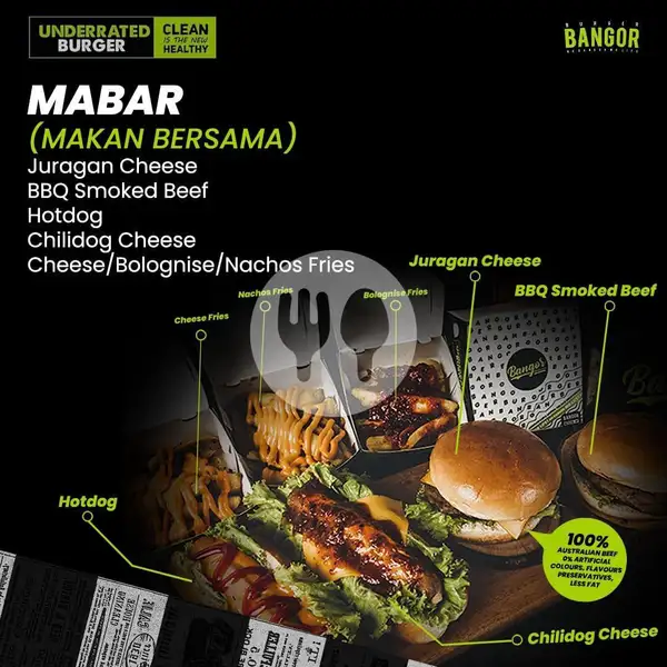 Paket Mabar | Burger Bangor Express, Margonda