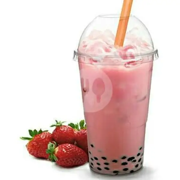 Bublle Tea Strawberry | Jajanan Ncan, Kenari Campang Raya