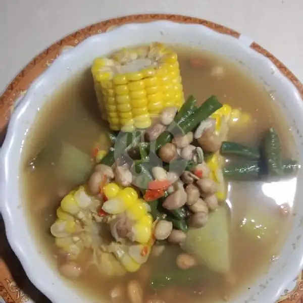 sayur asem + nasi + ikan asin | Pondok Ayam Bakar tik Tik Duri Kepa, Green Ville