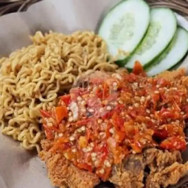Indomie Ayam Geprek + Nasi | Ayam Penyet Bumbu Kuning, Piayu