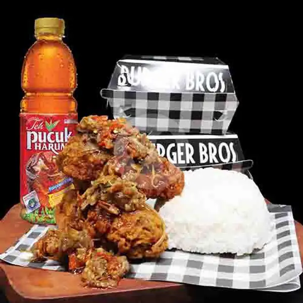 Sambal Matah Fried Chicken Meal | Burger Bros, Menteng