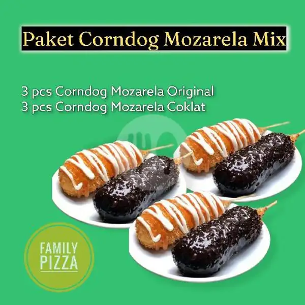 Paket Corndog Mozarela | Family Pizza, Jeruk Legi