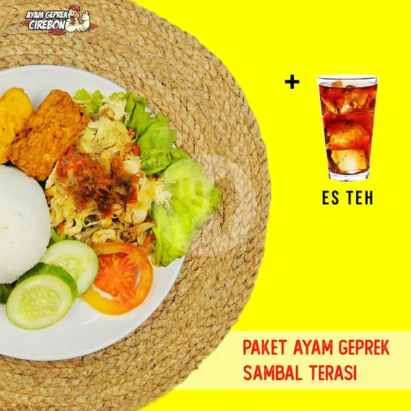 Paket Promo Ayam Geprek Sambal Terasi | Empal Gentong Mang Darma Pusat Cirebon, P.Diponegoro