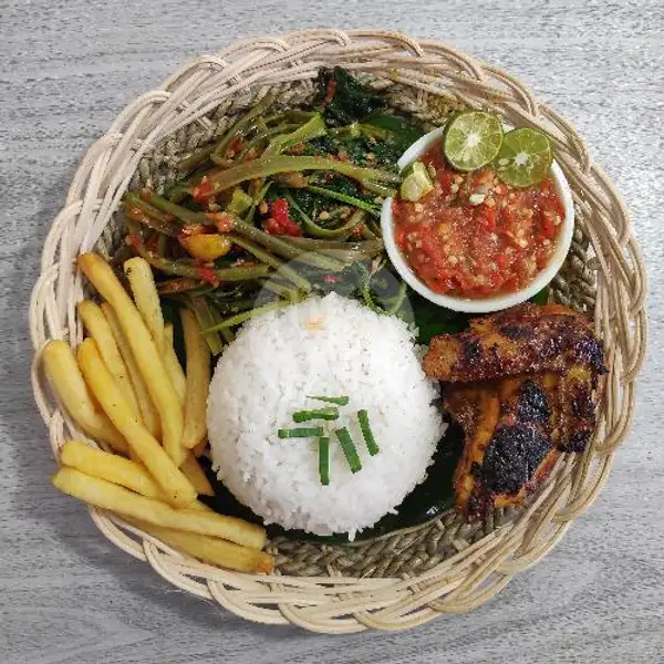 Ayam Bakar+plecing Kangkung+kentang Goreng | GEPREK BERDUA