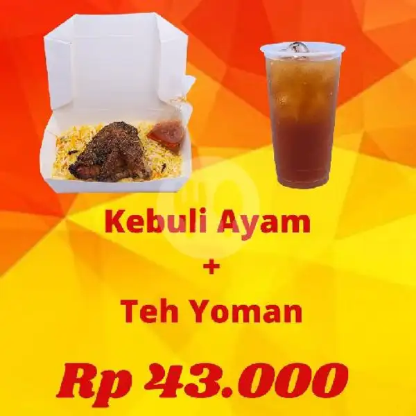 Paket Kebuli Ayam + Es Teh Yoman | D'Savor Roti Bakar, Tanjung Duren