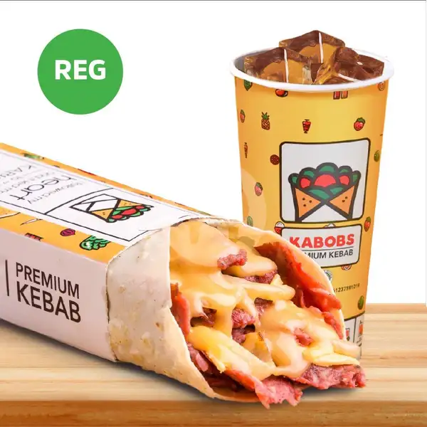 Reg Combobs Beef Cheesy Mayo Kebab | KABOBS - Premium Kebab, BTC Fashion Mall