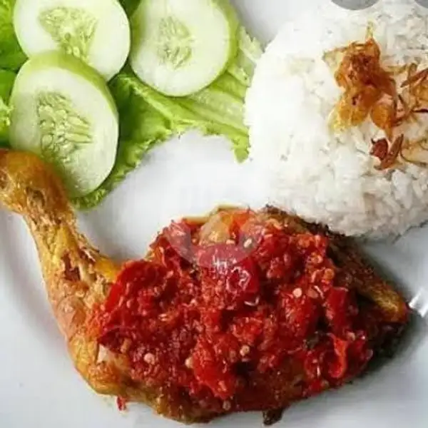 Ayam Penyet + nasi +tahu/tempe + Teh Es | Ayam Presto Novi, Kampung Dalam