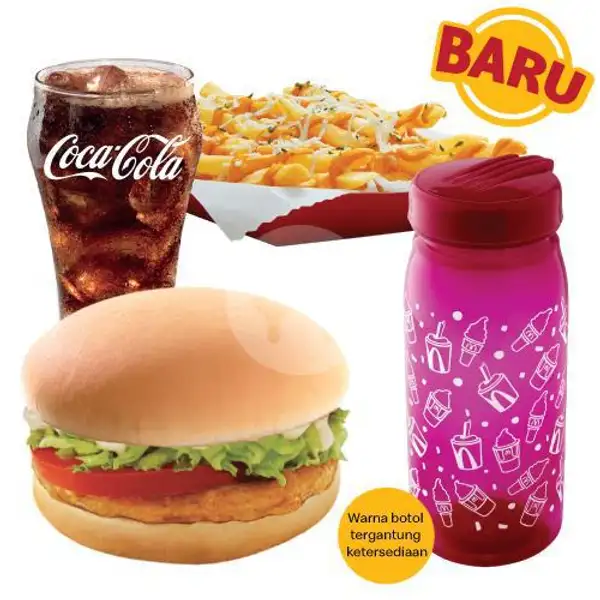 Chicken Burger Deluxe McFlavor Set + Colorful Bottle | McDonald's, Mall Ratu Indah