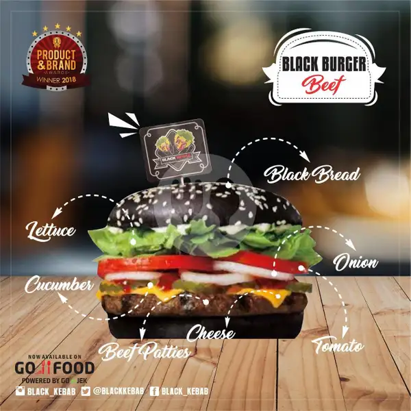 Black Burger Beef | Black Kebab, Suryowijayan