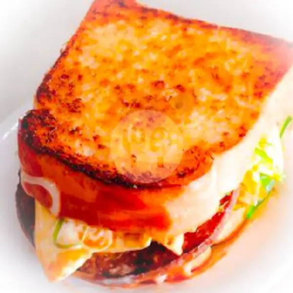 American Toast Sandwich Patties Sapi | Roti Bakar Medina Kitchen, Cipondoh