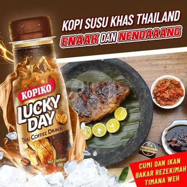 Paket Nasi Nila Bakar + Free Kopiko Lucky Day | Cumi dan Ikan Bakar Rezekimah Timana Weh, Cigadung