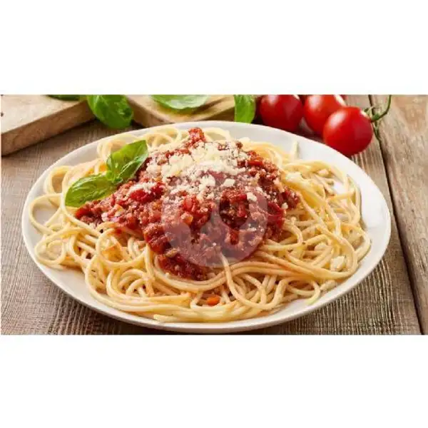 Spaghetti Bolognese Tabur Keju | Re&Re Dimsum dan Thai Tea, Kebon Gedang
