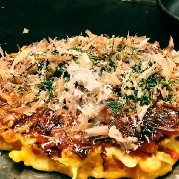 Okonomiyaki Daging Kepiting Plus Telor | Jasmin Takoyaki Okonomiyaki, Cimindi