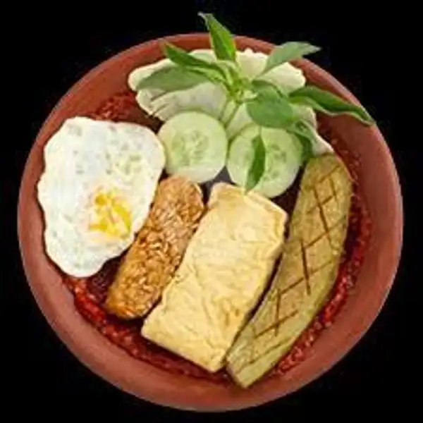 Nasi Terong Krispy + Tahu/tempe | Penyetan & Lontong Opor Dapoer Bunda, Sisingamangaraja