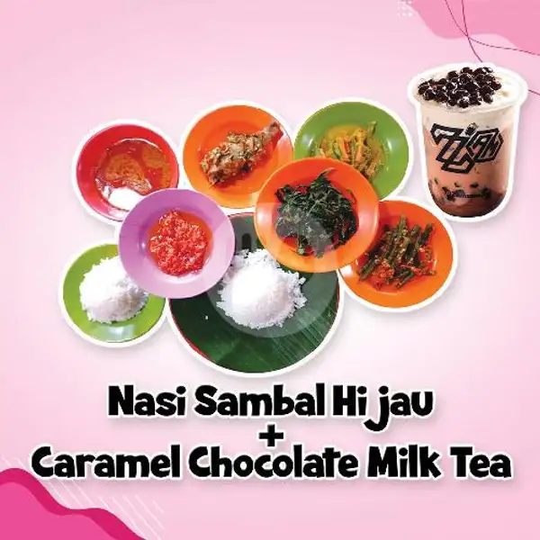 Nasi Sambel Hijau + Caramel Chocolate Milk Tea | Berkah Zam-Zam, DR Mansyur