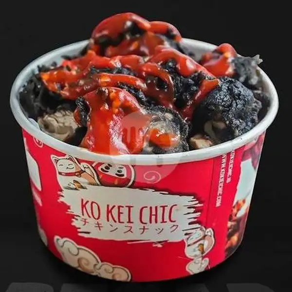 Ricebowl Black Crispy Chicken Saos Hot | Ko Kei Chic Bandung