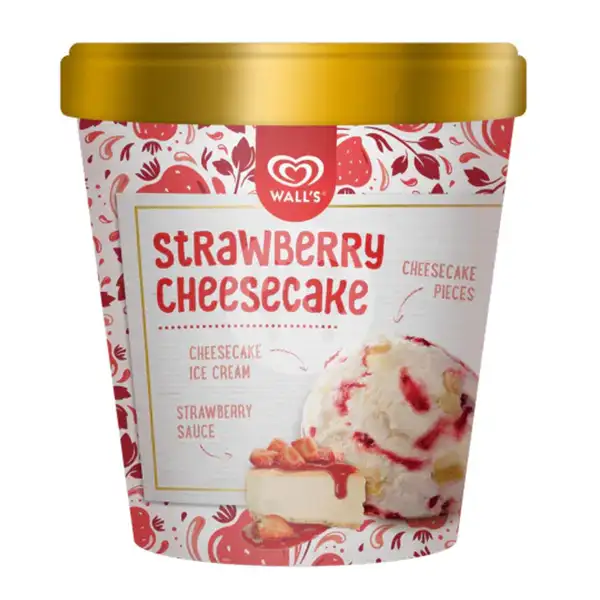 Walls Strawberry Cheesecake 750 ml | Ice Cream Walls - Gajah Mada (Es Krim)