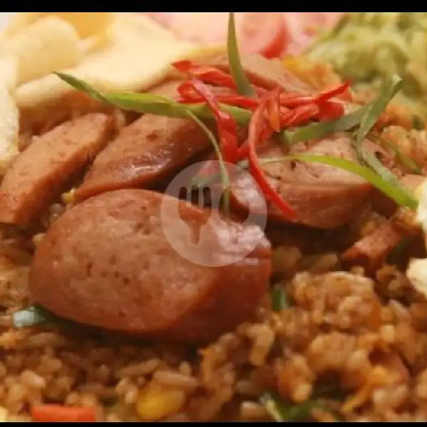 Nasi Goreng Pedas 0123 Telur Dadar+sosis +ayam | Kopi Tiam Aling 35, Penjaringan