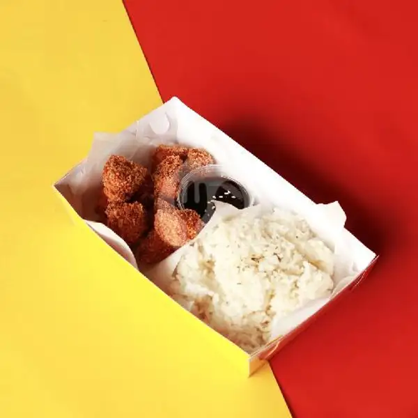 Buttermilk Popcorn Chicken Combo (Gratis Telor Ceplok) | Super Sayap Fried Chicken