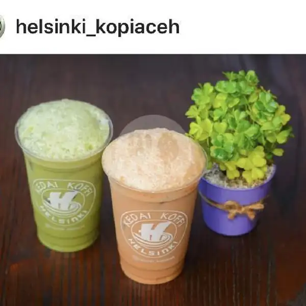 Teh Tarik Hijau Dingin | Kedai Koffi Helsinki Kopi dan Mie Aceh, Cilacap Tengah