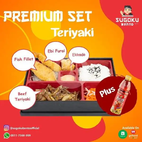 Premium Beef Set Teriyaki+ Teh Pucuk | Sugoku Bento, KH Wahid Hasyim