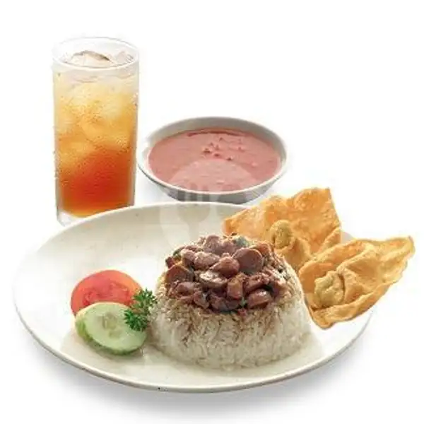 Nasi Ayam GM Pangsit Goreng + (Aqua/Es Teh/Teh/Teh Pucuk Harum) | Bakmi GM, Level 21 Mall