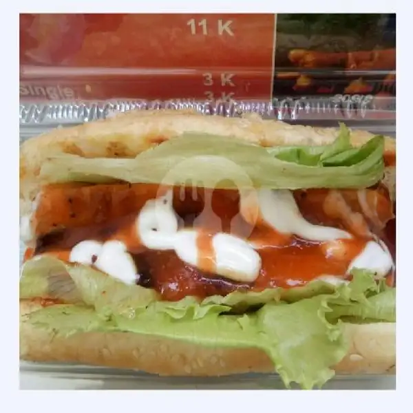 Hot Dog Sosis Jumbo Egg | Black Burger Dan Kebab Al Rayyan, Bulak