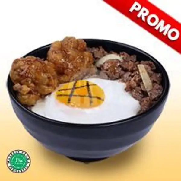 Beef + Karaage Honey Mustard + Nasi + Egg | HokBen, Antasari Lampung