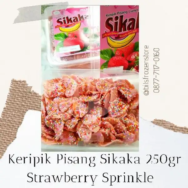 Keripik Pisang Sikaka Strawberry 250gr | Bils Frozen Store